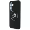 Karl Lagerfeld Silicone Double Heads And Circle MagSafe Samsung Galaxy S25 Plus tok, fekete