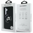 Karl Lagerfeld Silicone Double Heads And Circle MagSafe Samsung Galaxy S25 Plus tok, fekete