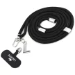 Lacoste Iconic Petit Pique Crossbody Cord MagSafe iPhone 15 tok, fekete