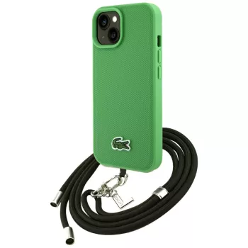   Lacoste Iconic Petit Pique Crossbody Cord MagSafe iPhone 15 tok, zöld