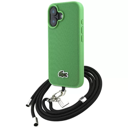 Lacoste Iconic Petit Pique Crossbody Cord MagSafe iPhone 16 Plus tok, zöld