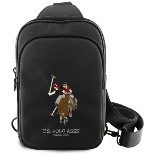 US Polo Petit Pique Crossbody telefon válltáska, fekete