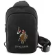 US Polo Petit Pique Crossbody telefon válltáska, fekete