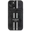 Guess 4G Stripes Magsafe iPhone 15 kártyatartós tok, fekete