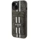 Guess 4G Stripes Magsafe iPhone 15 kártyatartós tok, barna