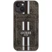 Guess 4G Stripes Magsafe iPhone 15 kártyatartós tok, barna