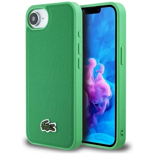 Lacoste Iconic Petit Pique Woven Logo MagSafe iPhone 16e tok, zöld