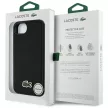Lacoste Iconic Petit Pique Woven Logo MagSafe iPhone 16e tok, fekete