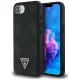 Guess Grained Hot Stamp Peony Triangle Logo MagSafe iPhone 16e tok, fekete