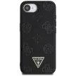 Guess Grained Hot Stamp Peony Triangle Logo MagSafe iPhone 16e tok, fekete