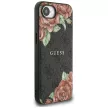 Guess 4G Flowers Print MagSafe iPhone 16e tok, fekete