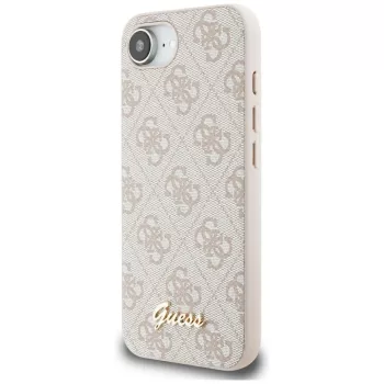   Guess HC MagSafe 4G PU Script Logo Case iPhone 16e tok, rózsaszín