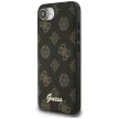 Guess Peony Script Logo MagSafe iPhone 16e tok, fekete