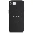 GUESS iPhone 16e MagSafe GUHMPSE4PGHSMMK (PU Grained tok, Gold Ring) tok, fekete
