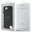 GUESS iPhone 16e MagSafe GUHMPSE4PGHSMMK (PU Grained tok, Gold Ring) tok, fekete