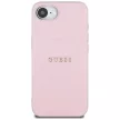 GUESS iPhone 16e MagSafe GUHMPSE4PGHSMMP (PU Grained tok, Gold Ring) tok, rózsaszín