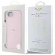 GUESS iPhone 16e MagSafe GUHMPSE4PGHSMMP (PU Grained tok, Gold Ring) tok, rózsaszín