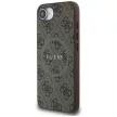 GUESS iPhone 16e MagSafe GUHMPSE4G4GFRW (PU 4G Ring Classic Logo) tok, barna