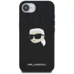 Karl Lagerfeld Monogram Karl Head Pin iPhone 16e tok, fekete