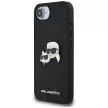KARL LAGERFELD iPhone 16e KLHCPSE4PFGKCPK (Fixed Glitter K&C Heads Logo Metal Pin) tok, fekete