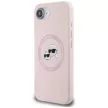 KARL LAGERFELD iPhone 16e MagSafe KLHMPSE4SKCHTCP (Silicone Double Heads) tok, rózsaszín
