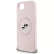 KARL LAGERFELD iPhone 16e MagSafe KLHMPSE4SKCHTCP (Silicone Double Heads) tok, rózsaszín