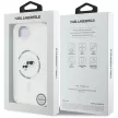 Karl Lagerfeld IML Metal Karl & Choupette Heads MagSafe iPhone 16e tok, fehér