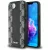 DKNY Leather Checkered Mono Pattern MagSafe iPhone 16e tok, fekete