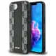 DKNY Leather Checkered Mono Pattern MagSafe iPhone 16e tok, fekete