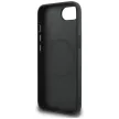 DKNY Leather Checkered Mono Pattern MagSafe iPhone 16e tok, fekete