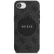 GUESS iPhone 16e MagSafe GUHMPSE4P4PGRSGK (PU 4G Circle W/ Classic Logo) tok, fekete
