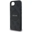 GUESS iPhone 16e MagSafe GUHMPSE4P4PGRSGK (PU 4G Circle W/ Classic Logo) tok, fekete