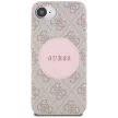 GUESS iPhone 16e MagSafe GUHMPSE4P4PGRSGP (PU 4G Circle W/ Classic Logo) tok, rózsaszín
