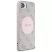 GUESS iPhone 16e MagSafe GUHMPSE4P4PGRSGP (PU 4G Circle W/ Classic Logo) tok, rózsaszín