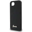 GUESS iPhone 16e GUHMPSE4SMBSLK (Silicone Script Metal Logo MagSafe) tok, fekete