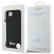 GUESS iPhone 16e GUHMPSE4SMBSLK (Silicone Script Metal Logo MagSafe) tok, fekete