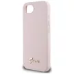 GUESS iPhone 16e GUHMPSE4SMBSLP (Silicone Script Metal Logo MagSafe) tok, rózsaszín