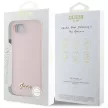 GUESS iPhone 16e GUHMPSE4SMBSLP (Silicone Script Metal Logo MagSafe) tok, rózsaszín