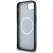 Guess IML Metal Glitter 4G Circle Triangle MagSafe iPhone 16e tok, fekete