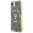 Guess IML Metal Glitter 4G Circle Triangle MagSafe iPhone 16e tok, barna