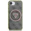 Guess IML Metal Glitter 4G Circle Triangle MagSafe iPhone 16e tok, barna