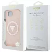 Guess IML Metal Glitter 4G Circle Triangle MagSafe iPhone 16e tok, rózsaszín
