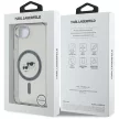 Karl Lagerfeld IML Metal Karl & Choupette Heads MagSafe iPhone 16e tok, fekete