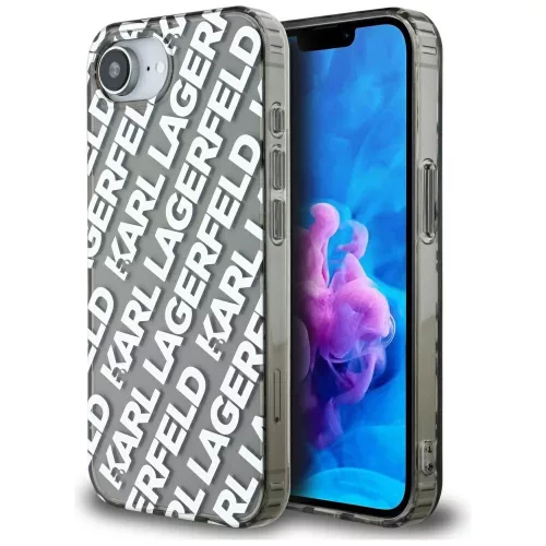 Karl Lagerfeld IML Repeat Logo iPhone 16e tok, ezüst