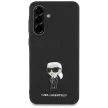 Karl Lagerfeld HC Ikonik Fixed Glitter Ikonik Logo Metal Pin Case Samsung Galaxy A36 tok, fekete