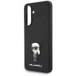 Karl Lagerfeld HC Ikonik Fixed Glitter Ikonik Logo Metal Pin Case Samsung Galaxy A36 tok, fekete