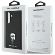 Karl Lagerfeld HC Ikonik Fixed Glitter Ikonik Logo Metal Pin Case Samsung Galaxy A36 tok, fekete