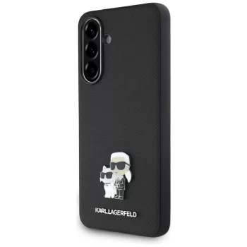   Karl Lagerfeld Saffiano w/ K&C Metal Logo Samsung Galaxy A56 tok, fekete