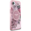 Guess IML Flowers MagSafe iPhone 16e tok, rózsaszín