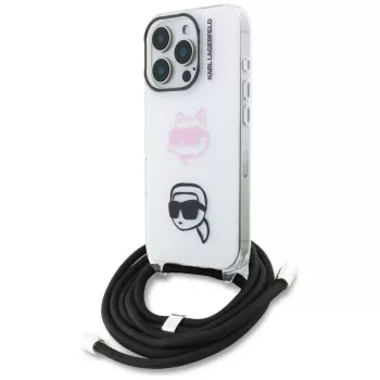   Karl Lagerfeld IML Crossbody Karl&Choupette Head iPhone 16 Pro white